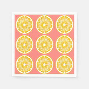 Modern Pink Lemonade & Yellow Napkins