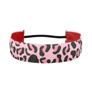 Modern Pink Leopard Pattern Animal Athletic Headband