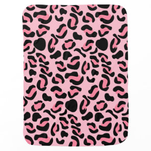 Modern Pink Leopard Pattern Animal Baby Blanket