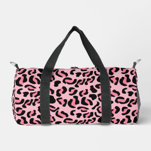 Modern Pink Leopard Pattern Animal Duffle Bag