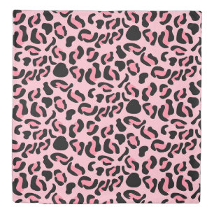 Modern Pink Leopard Pattern Animal Duvet Cover