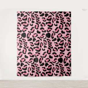 Modern Pink Leopard Pattern Animal Tapestry