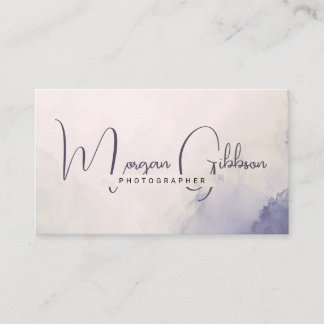 Modern Pink Lilac Watercolor Smoke   Business Card