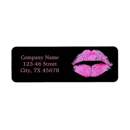 Modern Pink Lips Makeup Artist Cosmetologist Label