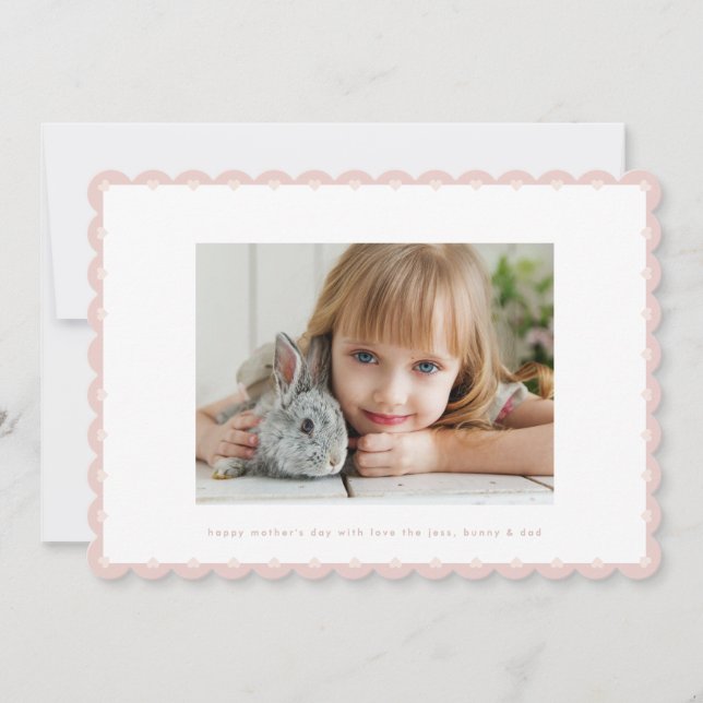 modern pink little hearts photo frame mother's day (Front)