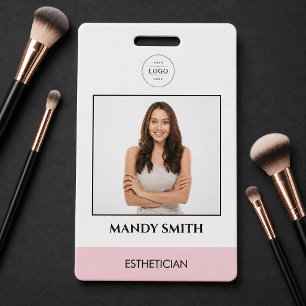 Modern Pink Logo Beauty Badge