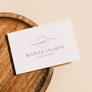 Modern pink, logo Business Card