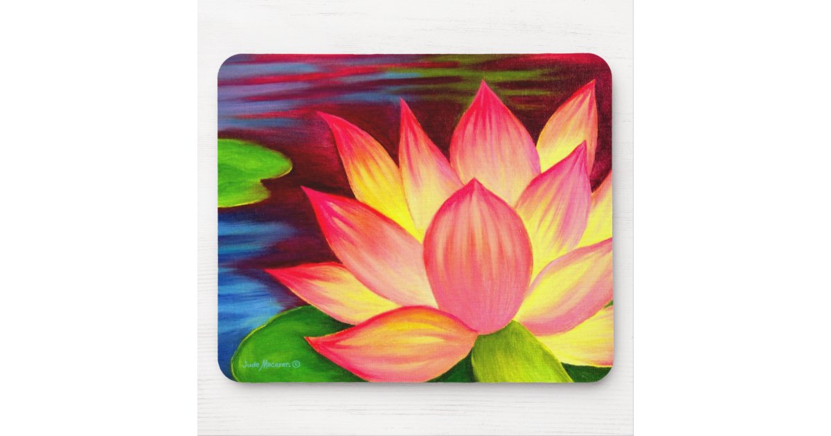 Modern Pink Lotus Flower Painting Floral Mouse Pad Zazzle Com Check out our lotus flower painting selection for the very best in unique or custom, handmade pieces from our paintings shops. modern pink lotus flower painting floral mouse pad zazzle com