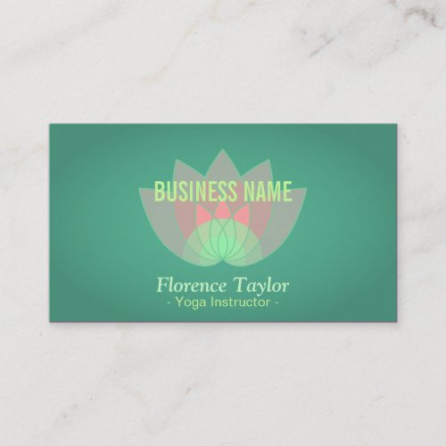 Modern, Pink Lotus Flower, Wellness Industry Business Card