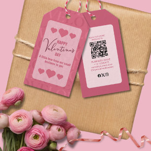 Modern Pink Love Happy Valentine's Day Gift Tags