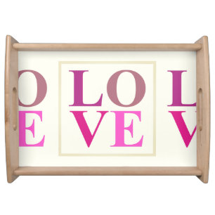 Modern Pink "LOVE" Serving Tray
