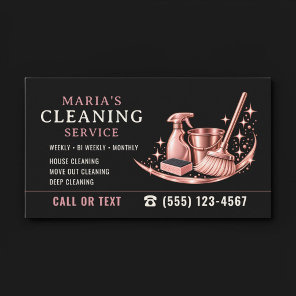 Modern Pink Maid House Cleaning Service  Business Card