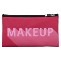 Modern Pink Makeup Long Shadow Typography Cosmetic Bag