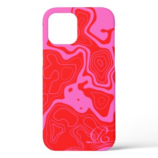 Modern Pink Monogram Case-Mate iPhone Case