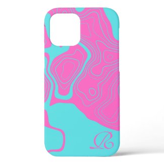 Modern Pink Monogram Case-Mate iPhone Case