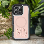 Modern Pink Monogram Initials Contemporary iPhone 16 Pro Max Case<br><div class="desc">Modern Millennial Pink Monogram Initials Contemporary Phone 16 Pro Max Magsafe Cases features a your custom personalized monogram in modern script typography. Perfect for family and friends for birthdays,  Christmas,  holidays,  Mother's Day,  Father's Day and more. Designed by ©2024 Evco Holidays www.zazzle.com/store/evcoholidays</div>