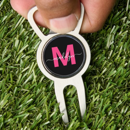 Modern Pink Monogram Name Initials Personalized