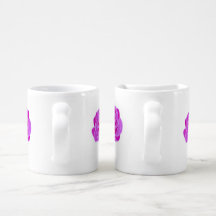 Modern Pink Mosaic Rose Floral Coffee Mug