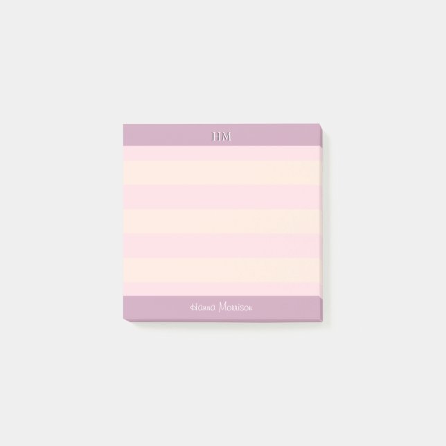 Modern Pink Office School Teacher Mom Student Post-it Notes (Front)