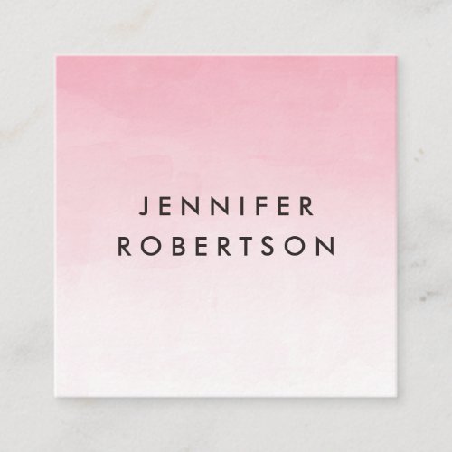 Modern Pink Ombre Watercolor  Business Card