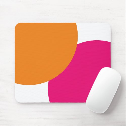 Modern Pink  Orange Abstract  Mouse Pad