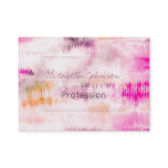 Modern Pink Paint Cloudy Tie-Dye Abstract Art Business Card