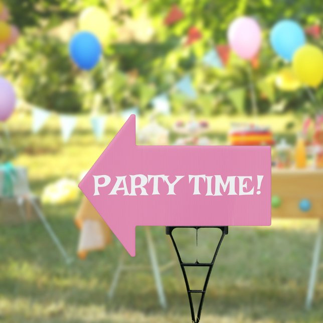 Modern Pink Party Directional Yard Sign (Creator Uploaded)