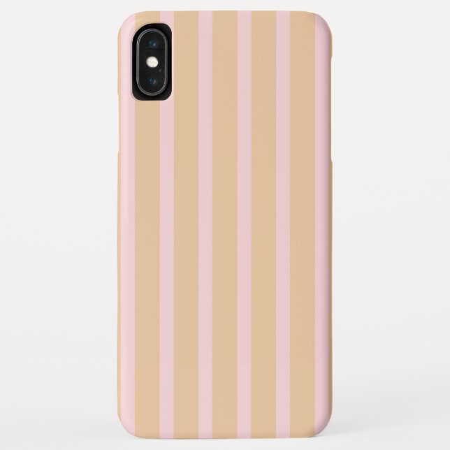 Modern Pink Peach Taffy Striped Case-Mate iPhone Case (Back)