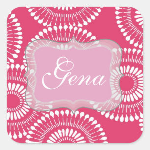 Modern Pink Personalized Stickers