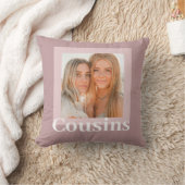 Modern Pink | Photo | Cousins Gift Throw Pillow (Blanket)
