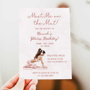 Modern Pink Pilates Princess Birthday Party Invitation