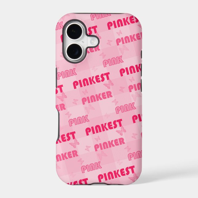 Modern Pink Pinker Pinkest Pattern   Iphone Case (Back)