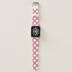 Modern Pink Polka Dots Apple Watch Band