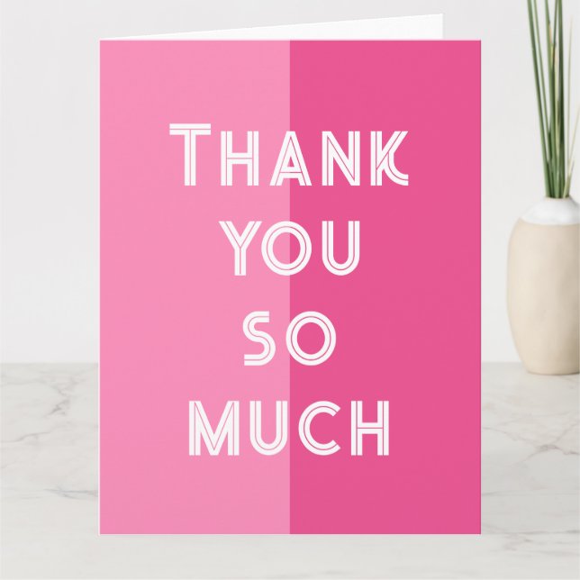Modern pink pop art Thank You card (Front)