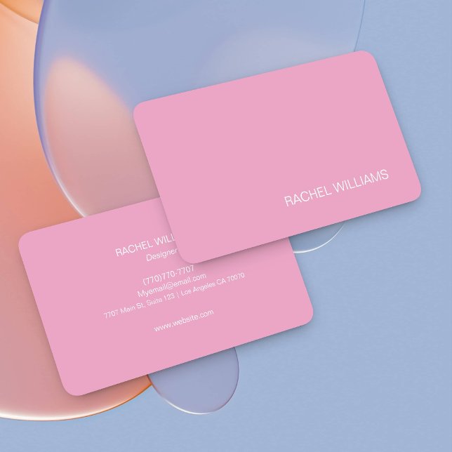 Modern Pink Pretty Girly Custom Business Card (Creator Uploaded)