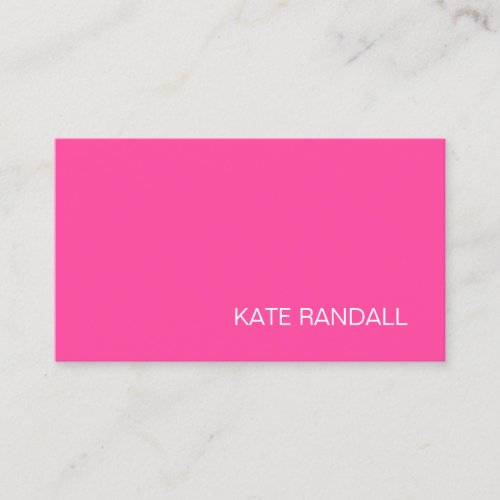 Modern Pink Professional Business Card