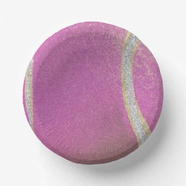 Modern Pink Purple Tennis Ball   Paper Bowls (Front)