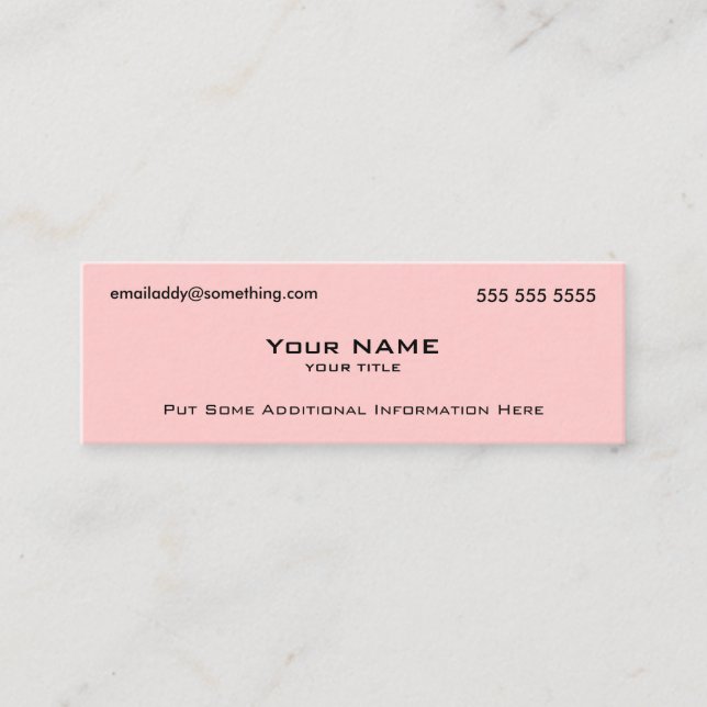 Modern Pink QR Code Mini Business Card (Front)