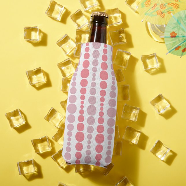 Modern Pink Rectangles  Bottle Cooler (In Situ Summer)