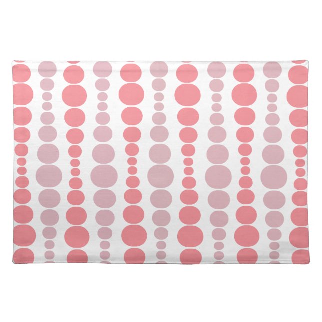 Modern Pink Rectangles  Cloth Placemat (Front)