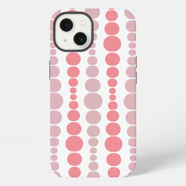Modern Pink Rectangles  Iphone Case (Back)