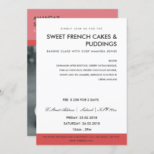 MODERN PINK RED PHOTO WORKSHOP INVITE TEMPLATE