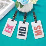 Modern Pink Red Shadow Monogram Address Phone Luggage Tag<br><div class="desc">Travel in style with our Modern Pink and Red Shadow Monogram Address Phone Luggage Tag! Featuring a bold and contemporary monogram design, this luggage tag allows for easy customization with your address and phone number, ensuring your luggage is both secure and stylish. Perfect for frequent travelers or anyone looking to...</div>