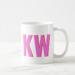 Modern Pink Red Shadow Monogram Personalized Coffee Mug<br><div class="desc">Sip in style with this modern monogram mug featuring a sleek design in pink with a bold red shadow effect. Personalized with your initials, this mug combines contemporary flair with a touch of elegance. The striking color combination and minimalist typography make it a standout piece, perfect for adding a personalized...</div>