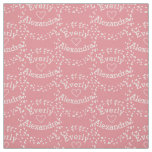 Modern Pink Retro Personalized Fabric
