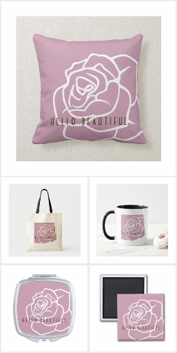 Modern Pink Rose Floral Design Gifts for Her