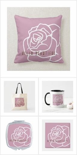 Modern Pink Rose Floral Design Gifts for Her