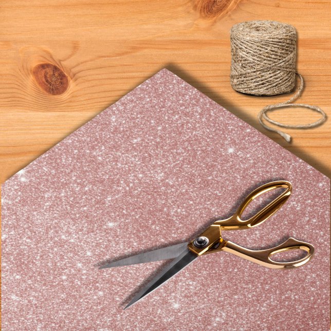 Modern Pink Rose Gold Glitter Wedding Tissue Paper (Creator Uploaded)