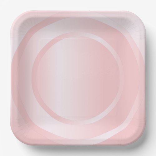 Modern Pink Rose Gold Trendy Elegant Color Paper Plates