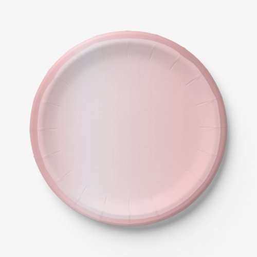 Modern Pink Rose Gold Trendy Template Elegant Paper Plates